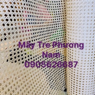 Mành mây mắt cáo tự nhiên khổ 50 tẩy trắng