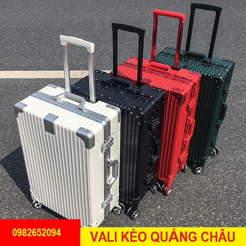 Vali khung nhôm khóa sập cao cấp chống vỡ, chống trộm size 20 inch 24 inch 29 inch