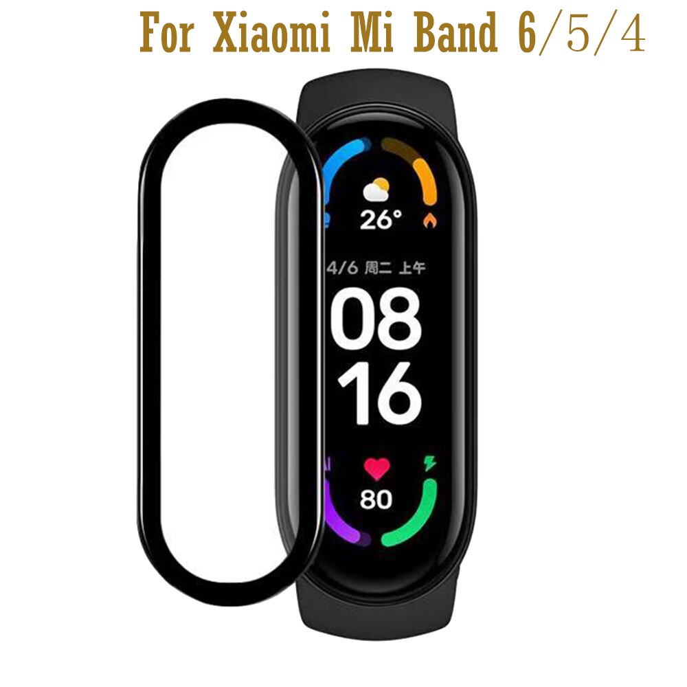 Set 2 Miếng Dán Màn Hình Cong 3d Cho Xiaomi Mi Band 6 5 4