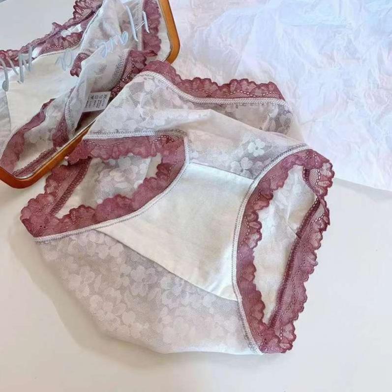 Quần Lót Nữ Ren Đính Nơ Hoạ Tiết Hoa Mai Tiểu Thư 289  - LADY