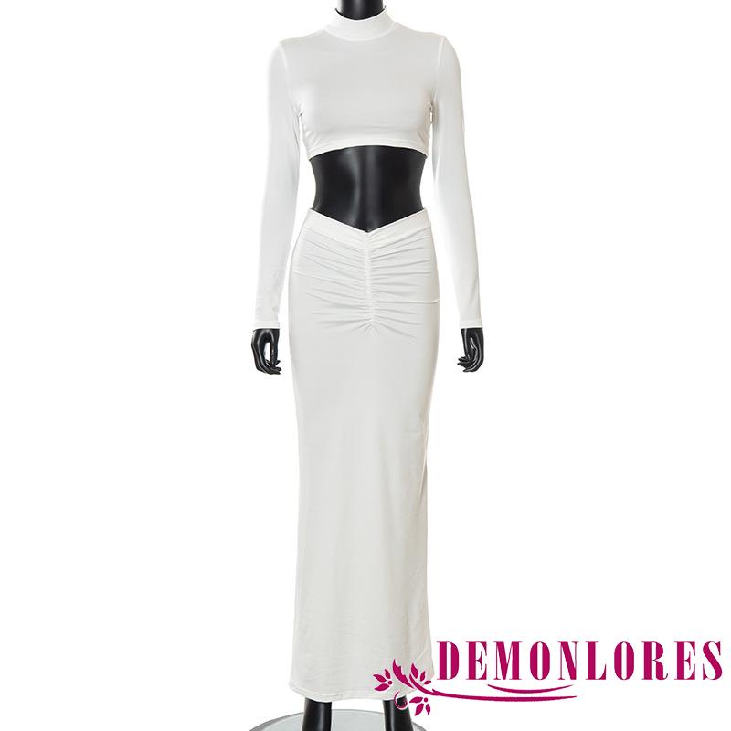 Set đồ 2 món áo tay dài màu sắc thanh lịch cho nữ