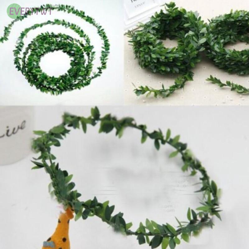 Garland Green Leaf Iron Wire Artificial Wedding Party DIY Wreath Floral Hot Sale