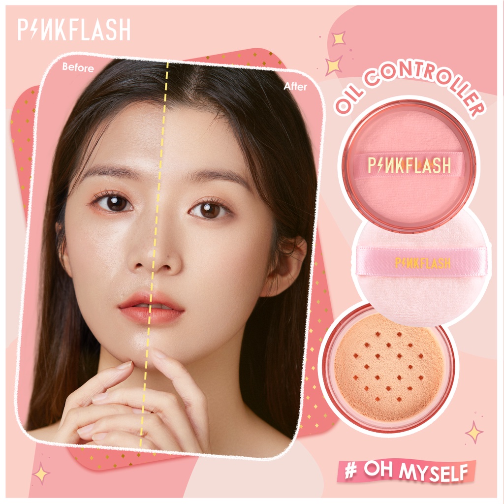 PINKFLASH Phấn phủ kiềm dầu lâu trôi 30g