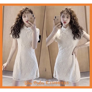♥️đầm,váy ren cổ tàu ulzzangsize s->xl