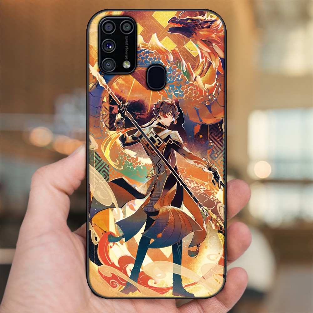 Ốp lưng Samsung M31 viền đen in hình Zhongli Genshin Impact