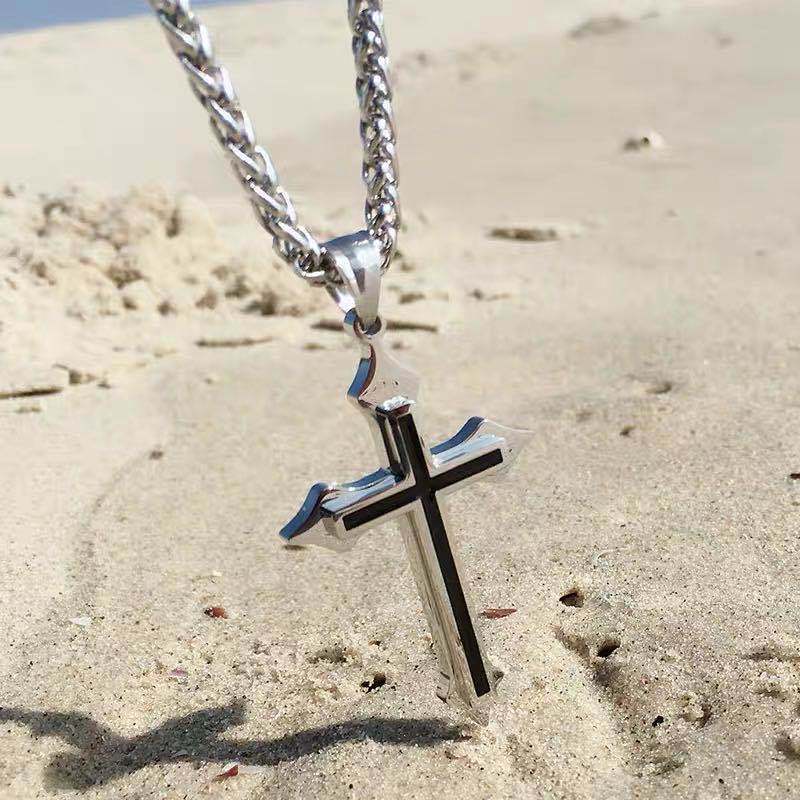 Vòng cổ hip hop nam nữ Vòng cổ nam Vòng cổ nữ Vòng cổ cá tính thời trang Ins personality Cross Necklace versatile pendant accessories for men and women Dây Chuyền Mặt Chữ Thập Cá Tính Phong Cách Harajuku Cho Nam Và Nữ DC08