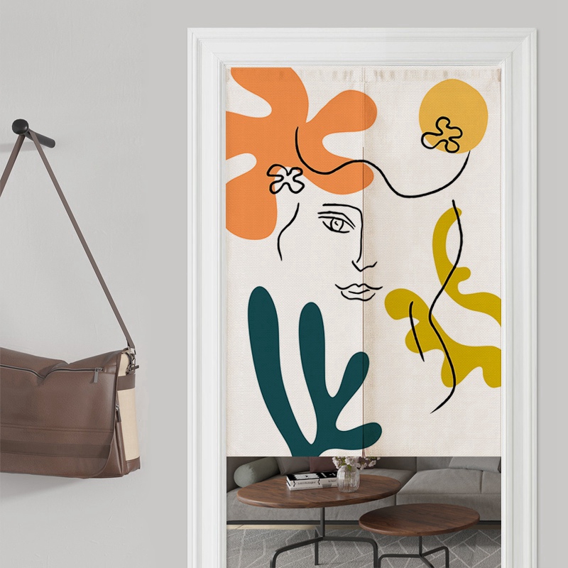 Rèm treo trang trí cửa nội thất in hình ảnh giản dị tinh tế