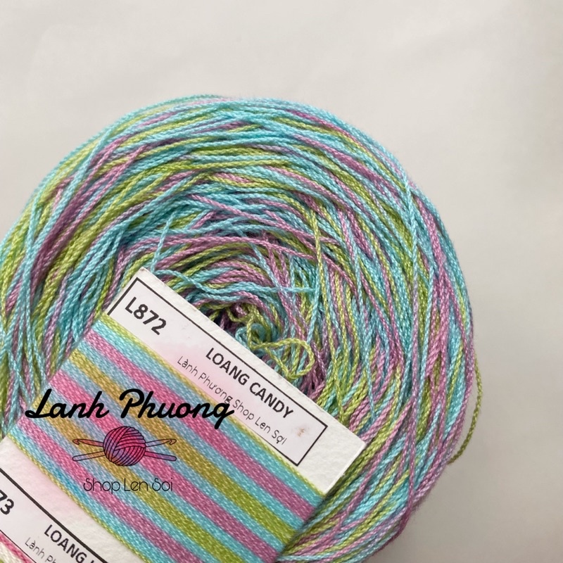 Sợi SAHASIN Loang 200gram Thái Lan, Sợi Thái 0.8mm Đan Móc Áo Dài, Váy Đầm Mùa Hè