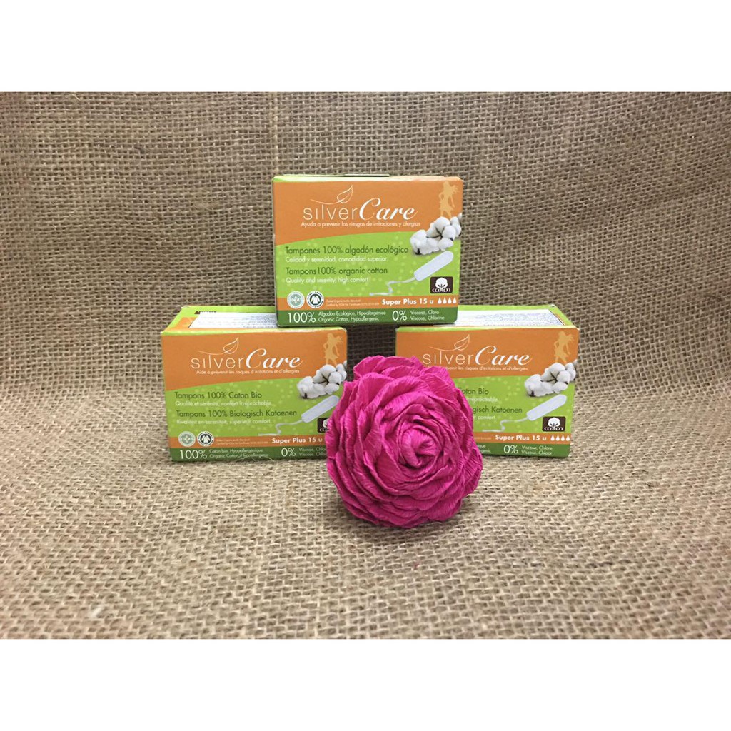 Hữu cơ-Tampon  2,3,4 giọt Silvercare (PN)