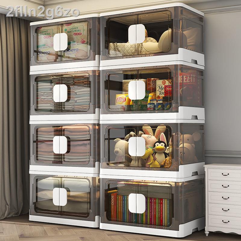 Hộp lưu trữ gấp gọn cực lớn Tủ Cửa đôi lật khóa kệ đónguilm