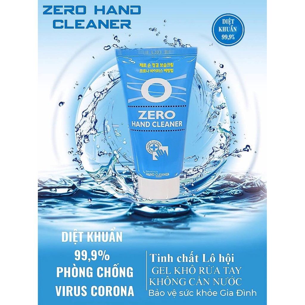 Gel rửa tay khô nhập khẩu, nước rửa tay khô 100ml Hàn Quốc Zero Hand Cleaner