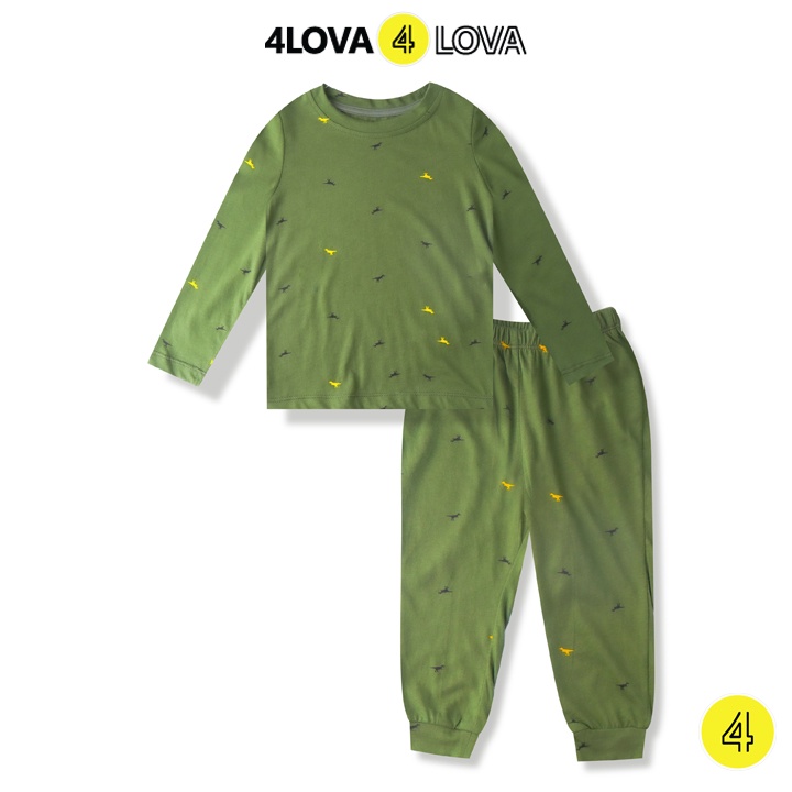 Bộ quần áo thun dài tay cho bé 4LOVA chất cotton cao cấp mềm mại hàng chính hãng