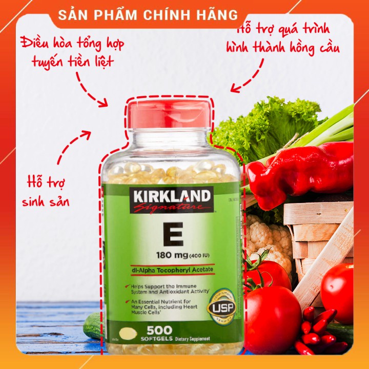 VITAMIN E KIRK.LAND của Mỹ 🔥𝐍𝐄𝐖🔥 mẫu mới 2021