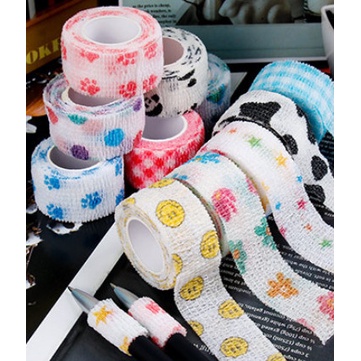(Bản 2.5cm*dài 4.5m) 1 CUỘN NGẪU NHIÊN BĂNG DÍNH QUẤN TAY NHIỀU HỌA TIẾT DỄ THƯƠNG - QUẤN LÀ DÍNH - BĂNG DÍNH BẢO VỆ TAY