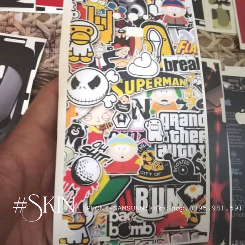 Tấm dán Skin FULL VIỀN |SM02| Dành Cho 12 Pro Max 11 Pro max X XS XR XSMAX 6Plus 7Plus 8Plus ip5 ip6 ip7 ip8