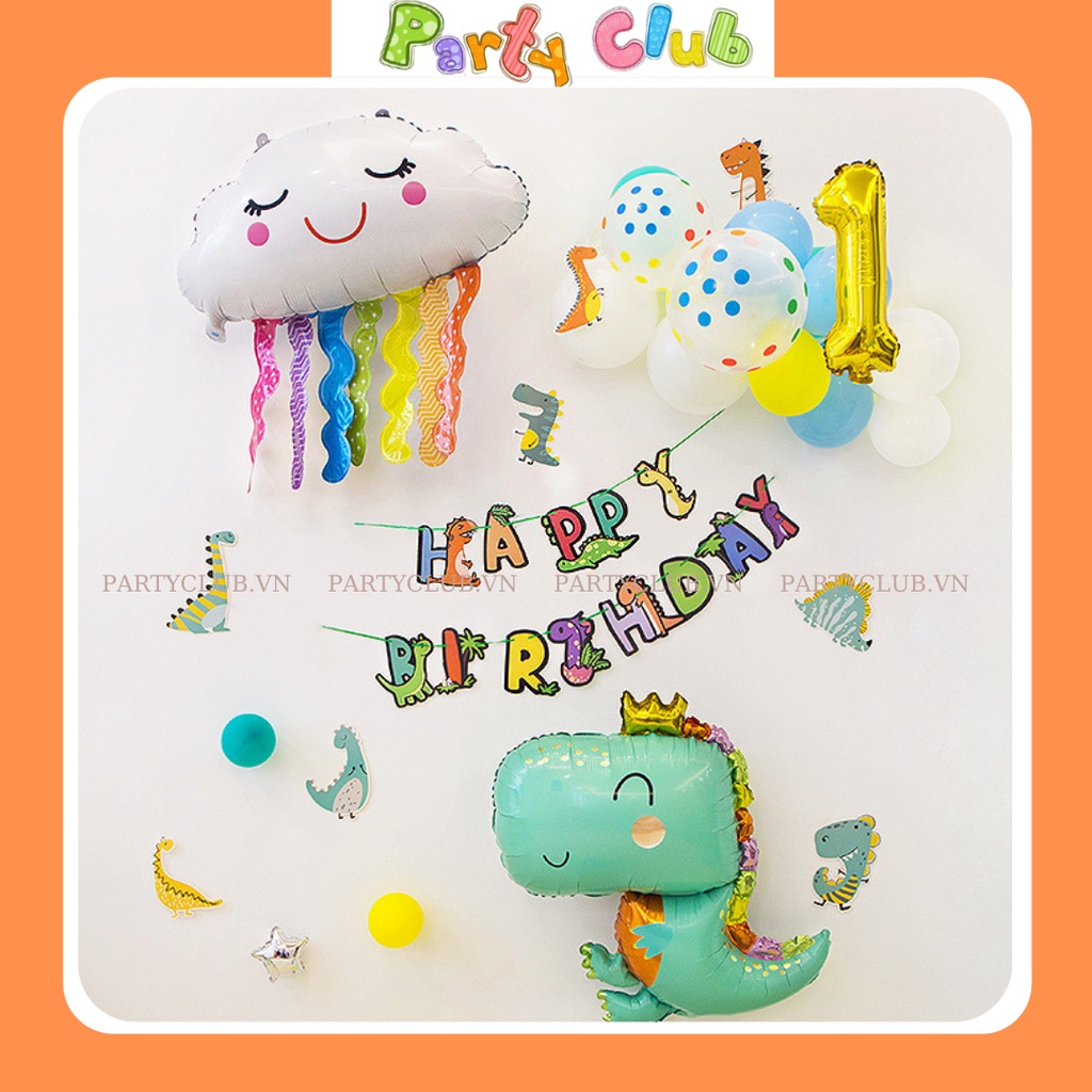 Bóng hình mây cầu vồng trang trí sinh nhật