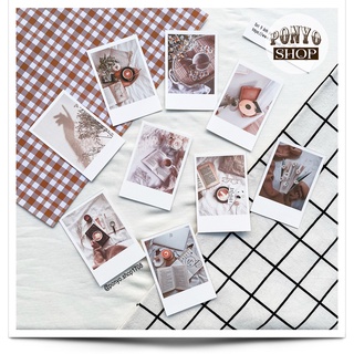 Set 9 ảnh style ảnh phim, cỡ 6x9cm trang trí sổ tay - Mẫu Peace & Cozy