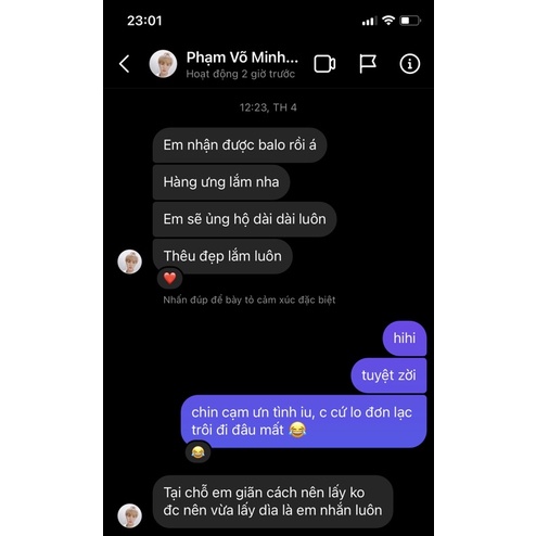 Balo Kanken Màu Navy có ảnh feedback mới