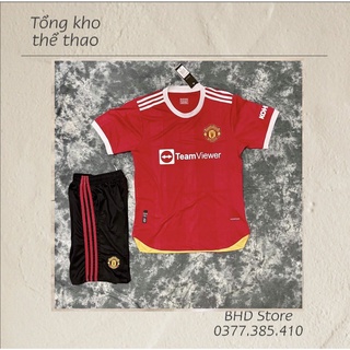 Bộ Quần Áo Bóng Đá Manchester United 2021/22 Vải Thun Thái Thoáng Mát
