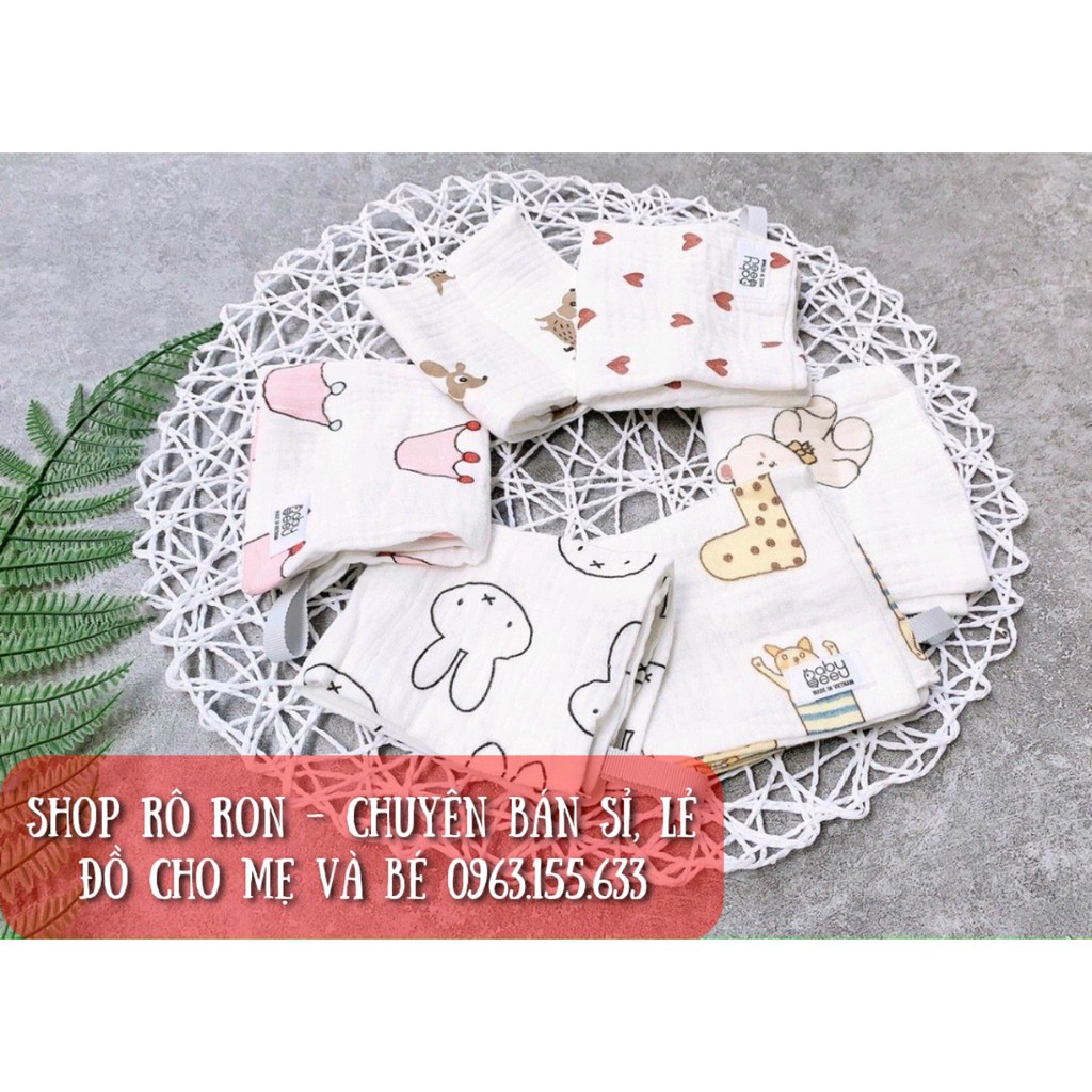 SET 5 KHĂN XÔ SỮA ORGANIC CAO CẤP BABY BEE