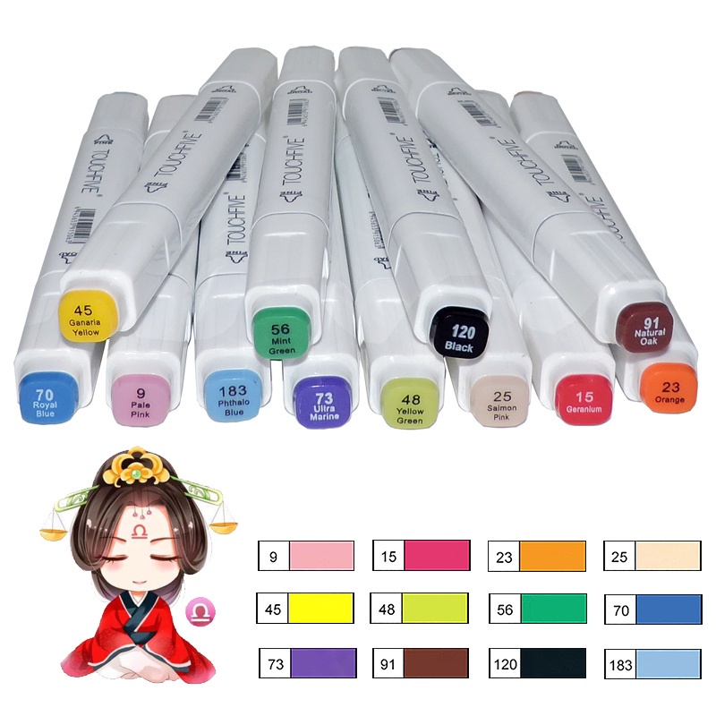 Set 12 Bút Lông Nhiều Màu Sắc