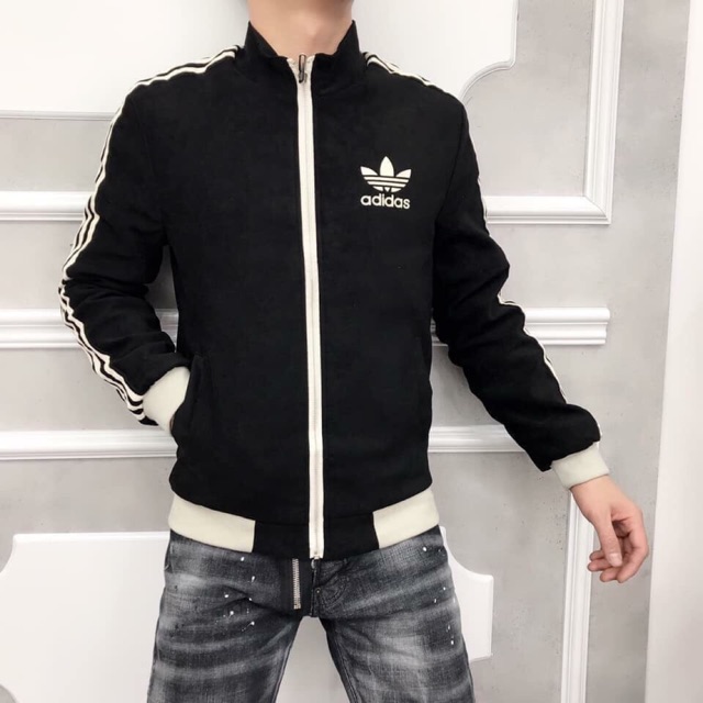 ✨HÀNG 1:1✨Áo khoác Dass da lộn nhập khẩu_Áo khoác cổ đứng Adidass hàng xuất khẩu New