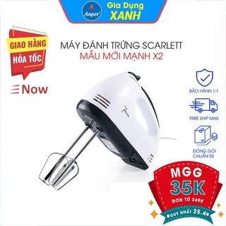 Máy đánh trứng cầm tay mini ANPER 07 tốc độ 180W loại cao cấp 2020 thiết kế kết cấu đũa khuấy tulip và soắn phù hợp