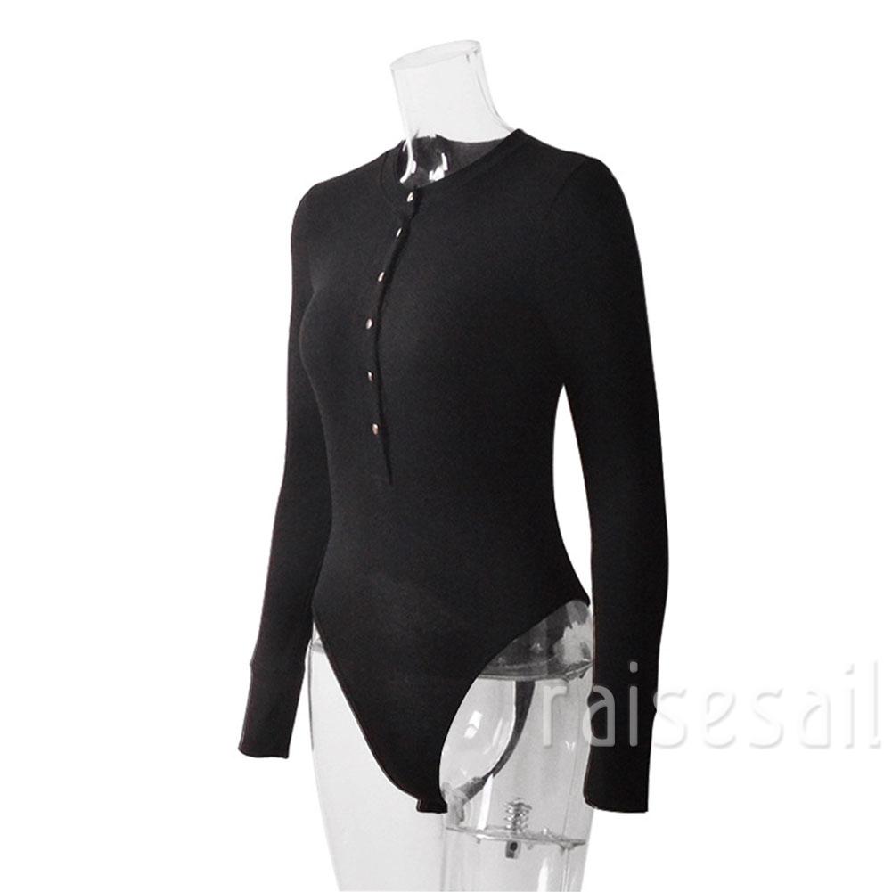 Bộ Áo Liền Quần Nữ Dài Tay Cổ Chữ V Bó Sát Quyến Rũ | BigBuy360 - bigbuy360.vn