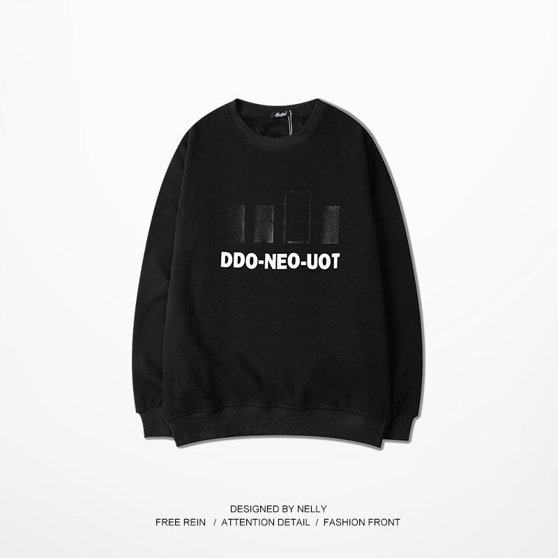 Áo sweater Nelly nỉ lót lông in hình "DDO-NEO-OUT" áo nỉ