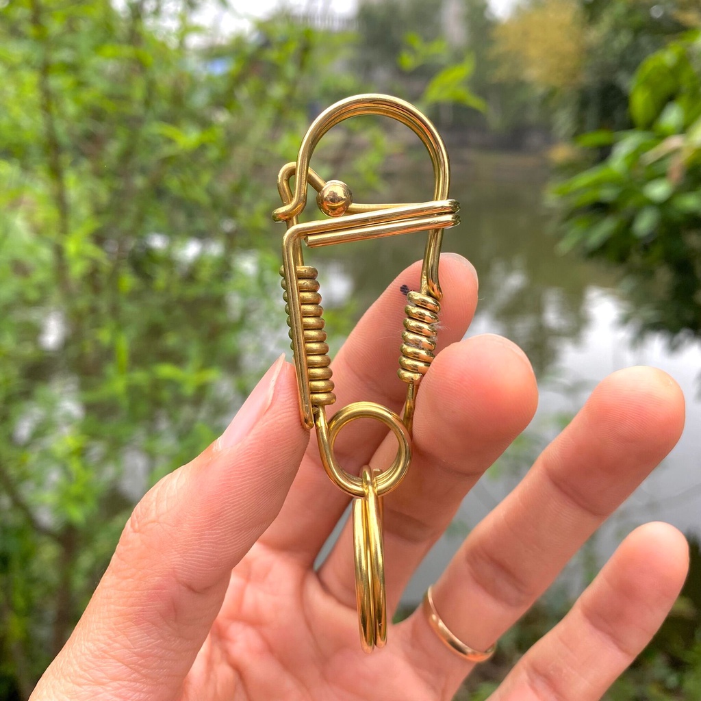 Móc khoá thủ công sợi đồng 2 ly bền đẹp không bay màu nhiều mẫu