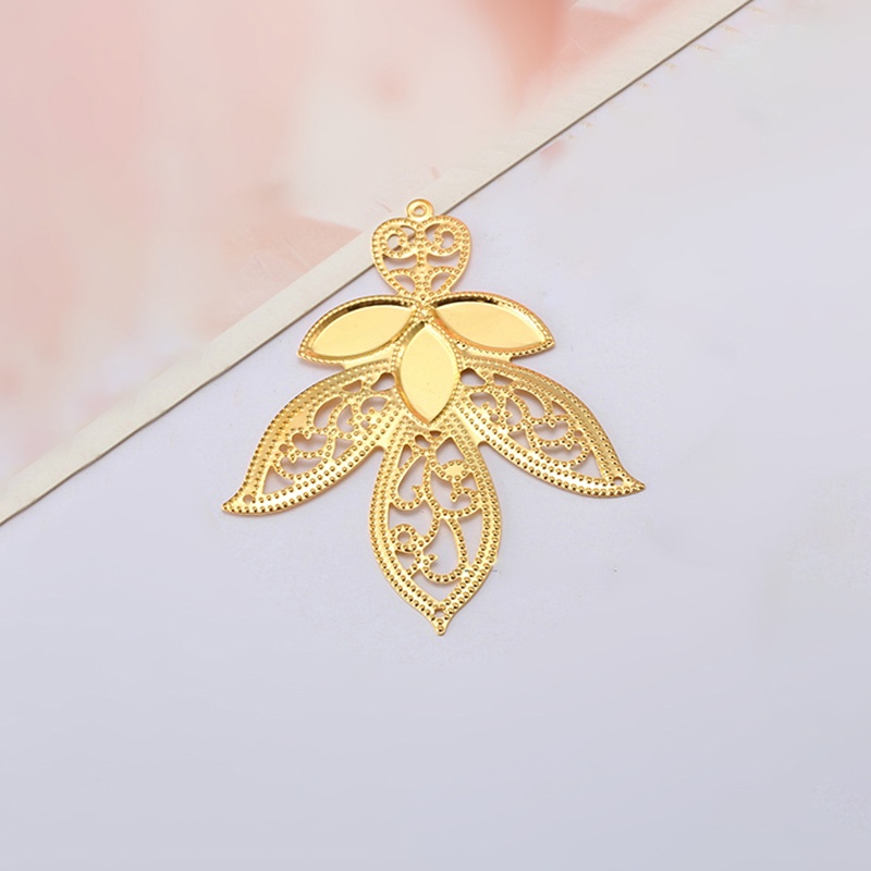 1 phiến hình lá 56*70mm làm vương miện lolita nguyên liệu làm trâm lam trang sức cổ trang