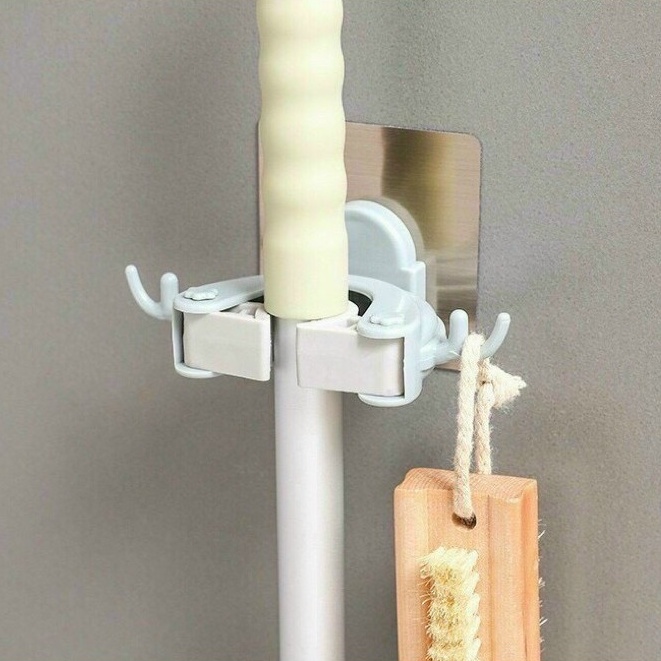 Móc dán treo câu lau nhà, chổi đa năng chịu lực tốt
