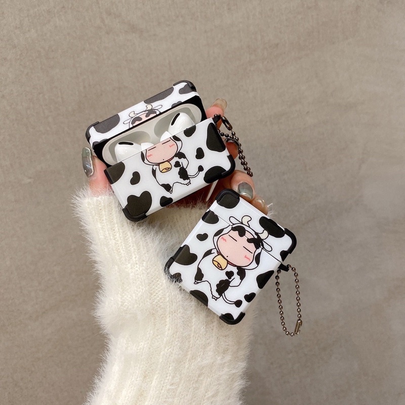 Case Airpod 1/2/Pro Hình Bò Sữa Cu Shin