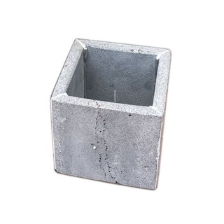 Combo 2 Chậu trồng cây mini  hình vuông KT D10xR10xC10cm chất liệu đá ong xám độc đáo, lọ cắm hoa giả cực chất