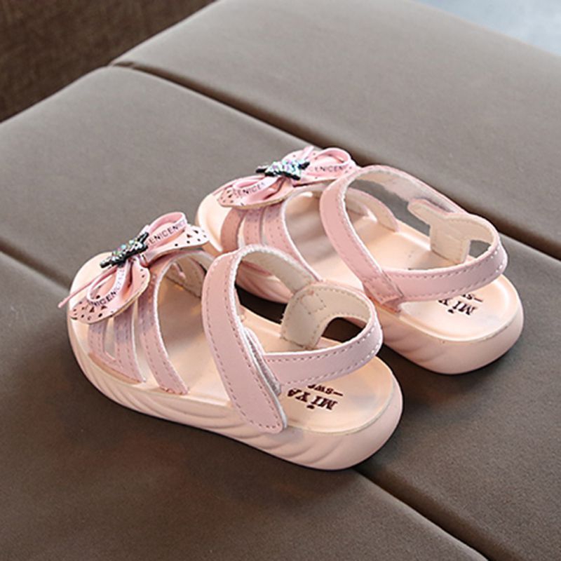 Giày Sandal Hình Nơ Xinh Xắn Thời Trang Cho Bé Gái