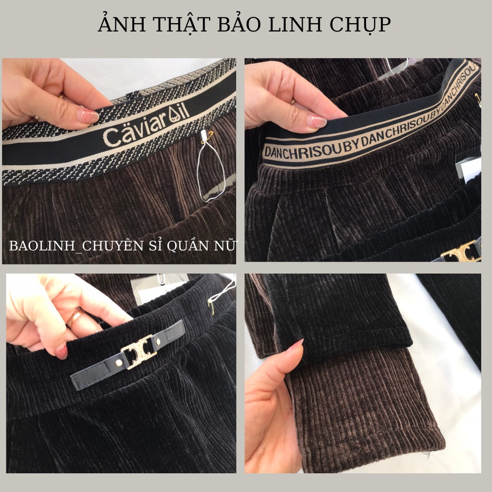 Quần Baggy Nhung Tăm Cạp Chun Cao Cấp Bảo Linh,Quần Nhung Cạp Chữ Siêu Tôn Dáng | BigBuy360 - bigbuy360.vn