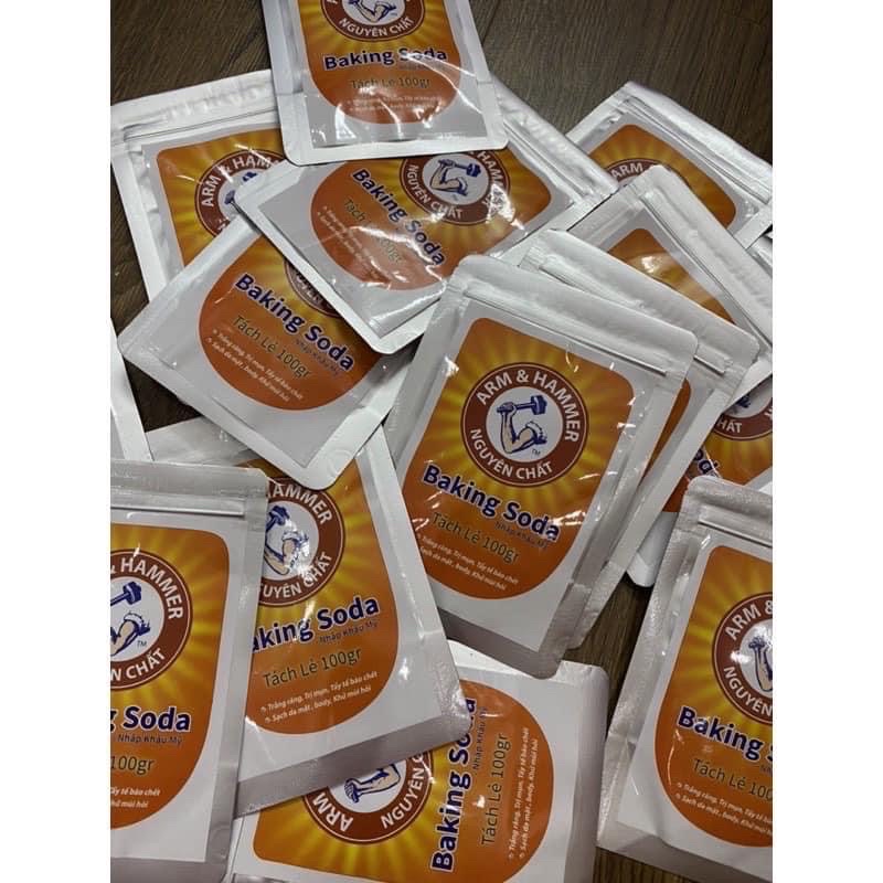 Gói 100gr bột baking soda Mỹ đánh trắng ranwg và sạch mảng bám