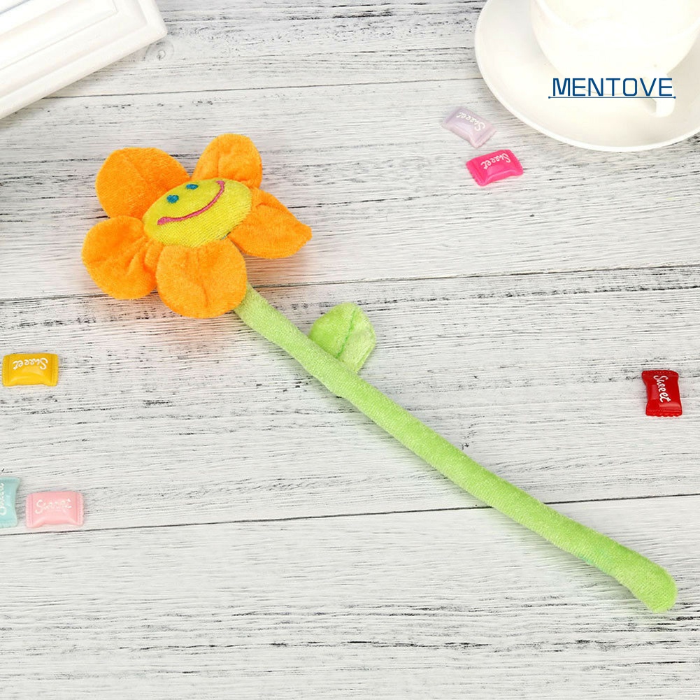 &lt; Mentove Đồ Chơi Nhồi Bông Hình Bông Hoa Mặt Cười Thân Cong Trang Trí Nhà Cửa