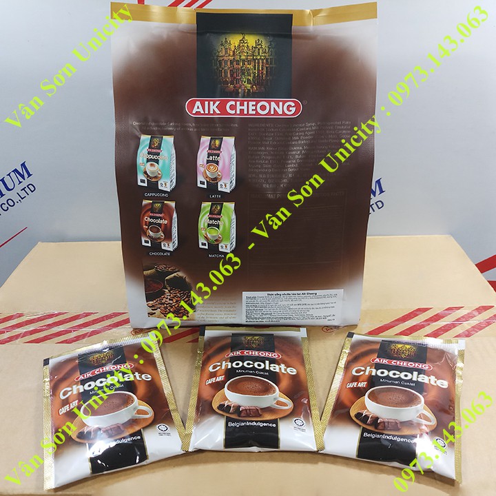 Thức uống Socola (Chocolate) Aik Cheong bịch 600g (15 gói * 40g)