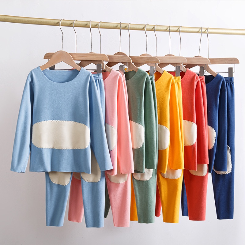 Bộ đồ ngủ dài tay giữ ấm bảo vệ bụng cho bé 90-160CM