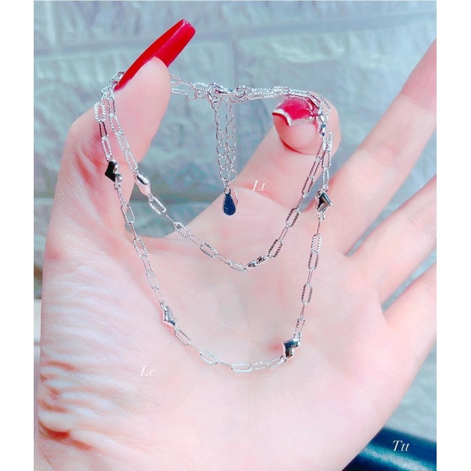 Lắc tim phồng bạc ý sáng đẹp ,nhỏ xinh - THJ SLIVER