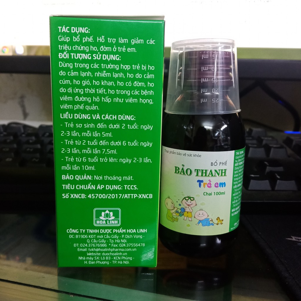 Siro ho trẻ em Bảo Thanh 100ml