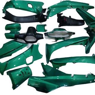 Bộ dàn áo Loại Đèn Pha 1 Bóng - Phanh Cơ xe Wave ZX - Wave anpha - Wave 110 đời 1997 đến 2006 Màu Xanh Heineken