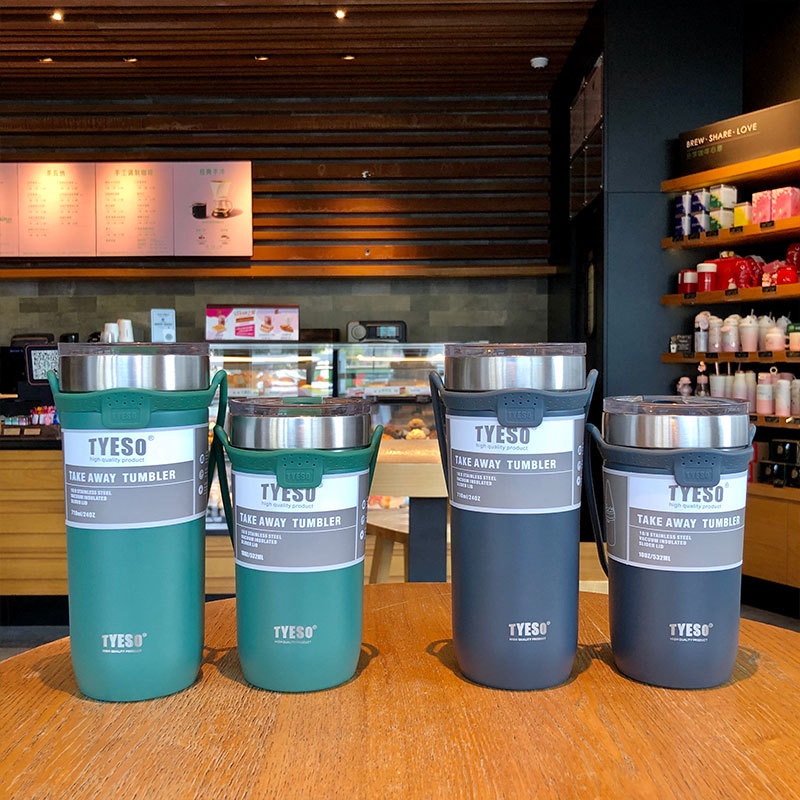 Ly Giữ Nhiệt TYESO Tumbler 550ml 710ml, Cốc Giữ Nhiệt Inox 304 Cao Cấp - Tặng Kèm Ống Hút Silicone EVEMOM STORE GN003
