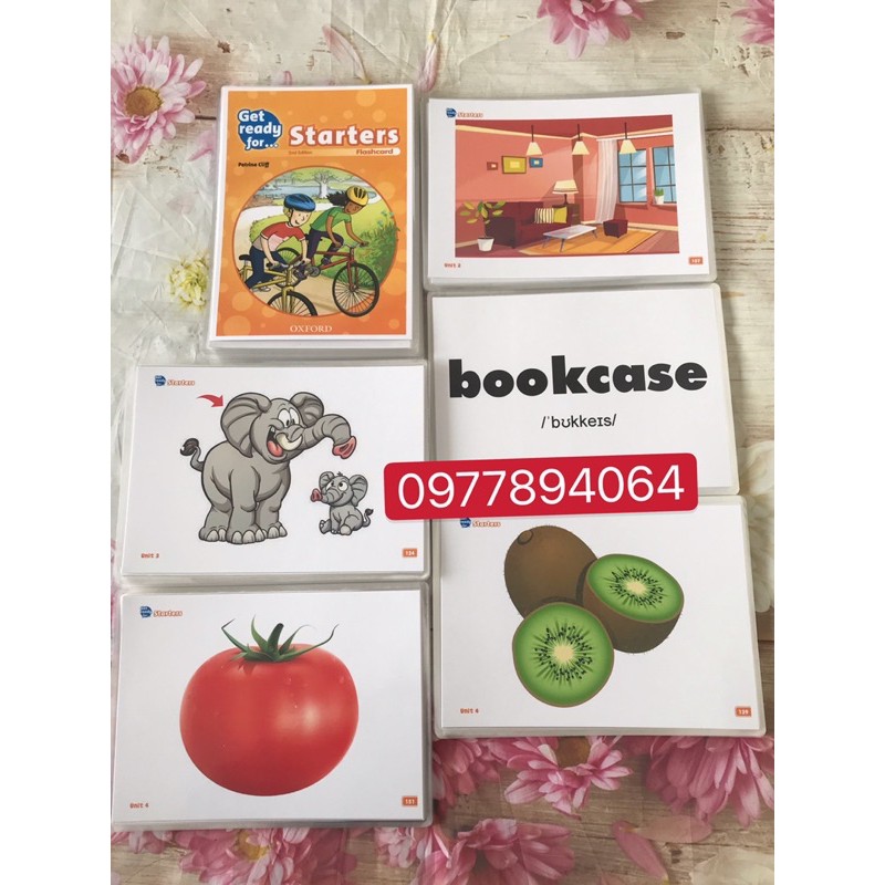 Flashcard GET READY FOR STARTER - MOVER  -FLYER  ép plastics bền đẹp -339 thẻ thiết kế 2 mặt ép plastics bền đẹp