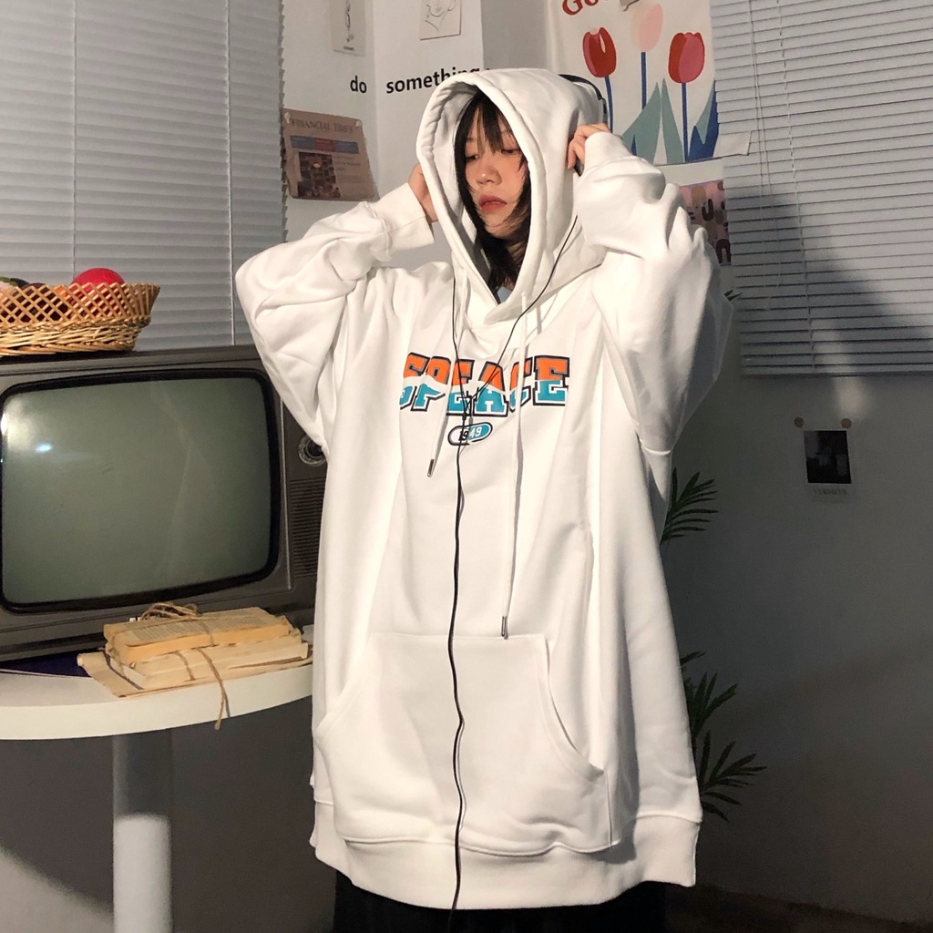 Áo Hoodie Nhung Tay Dài In Chữ Đơn Giản Phong Cách Hàn Quốc Thời Trang Thu Đông Hàng Mới Dành Cho Nữ