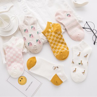 Vớ cotton nữ cổ thấp caramella - sono32