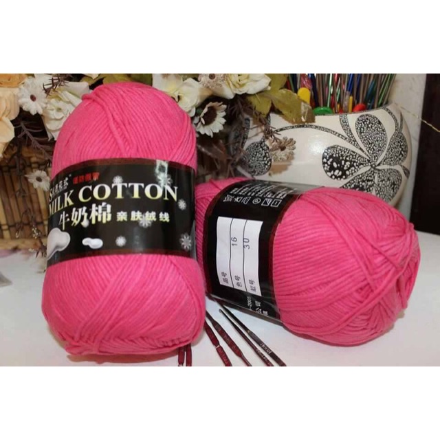 Combo 4 cuộn len milk cotton loại 1