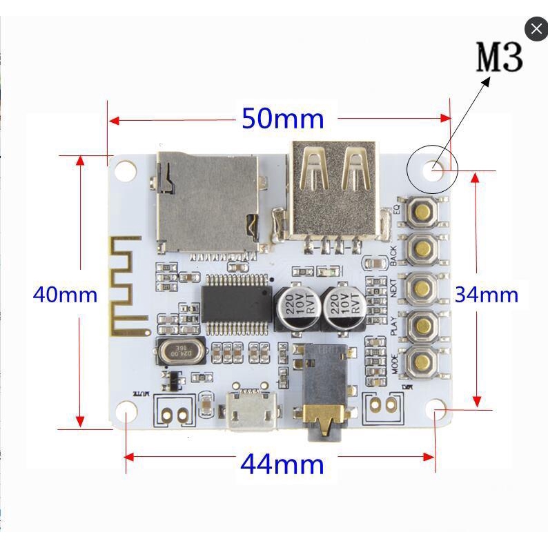Bảng điện tử nhận tín hiệu âm thanh không dây 5V 2.1 có đầu cắm USB TF hữu dụng