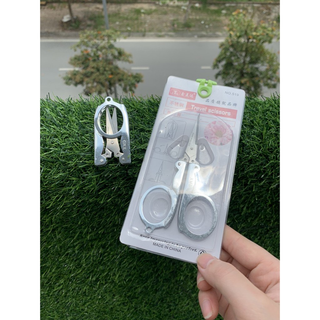 Kéo mini gấp gọn cắt dây câu cắt chun